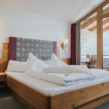 Panorama Doppelzimmer Bett seitlich